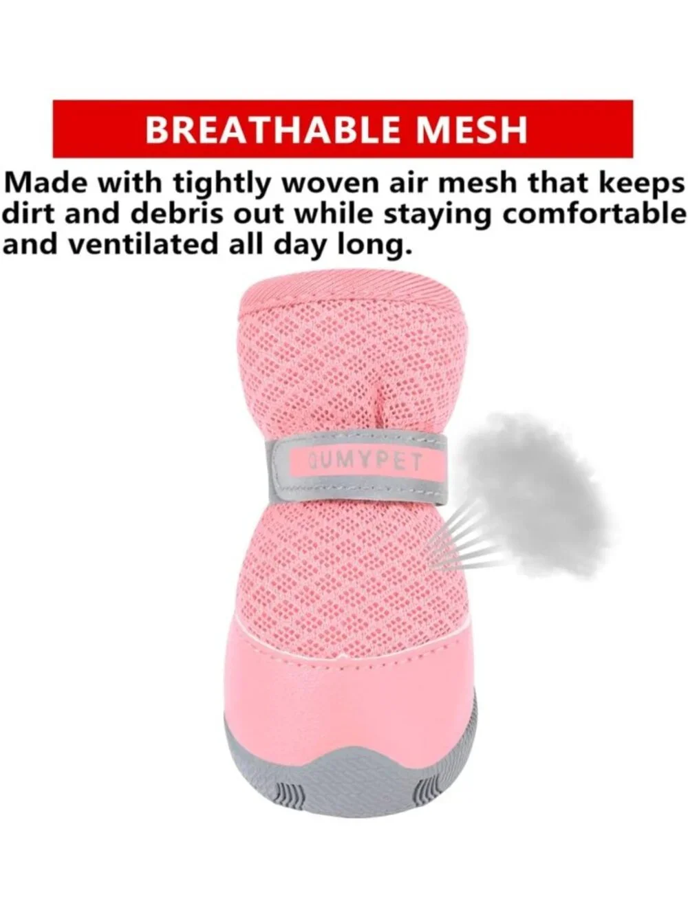 Paw Protectors for Small Dogs - Breathable Summer Dog Booties, Anti-Slip Sole